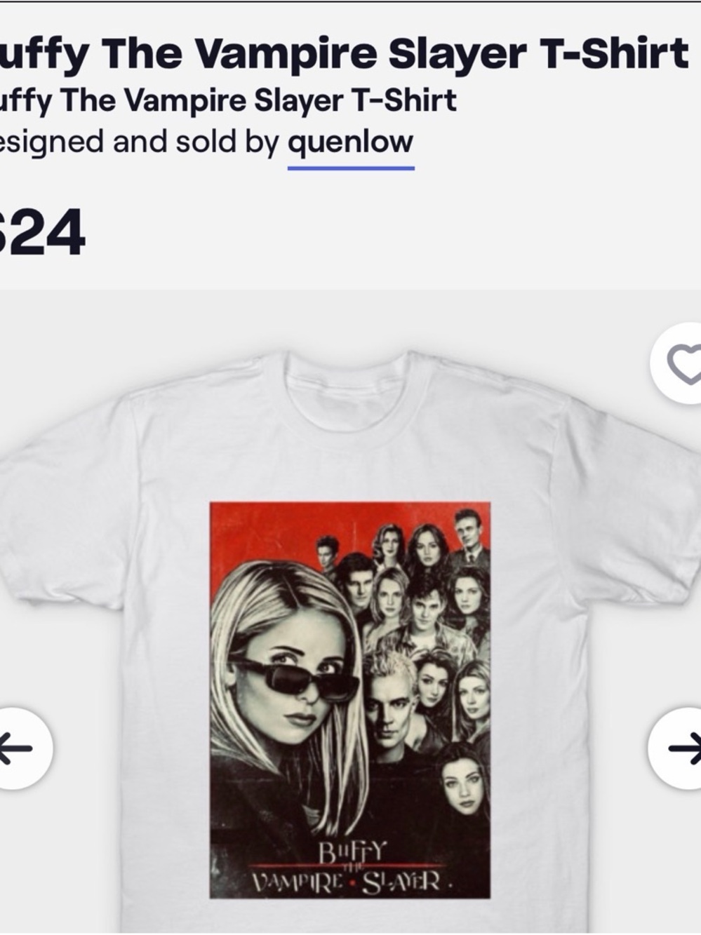 New Buffy the Vampire Slayer t-shirt.